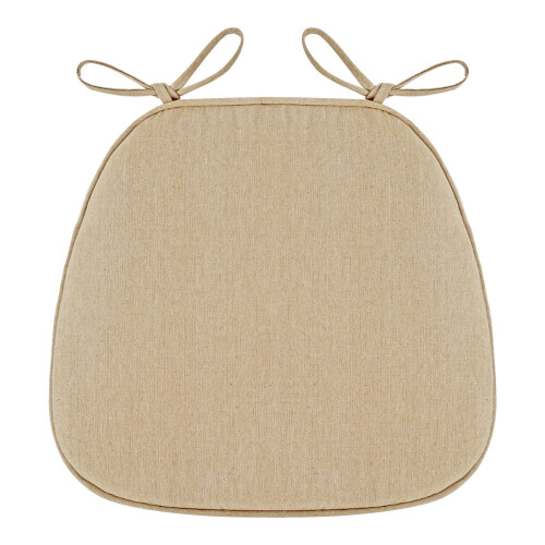 Μαξιλάρια καρέκλας Summercome σε σχήμα D 16,14'' x 13,77'', σε σχήμα κάμελ, με κορδόνια,