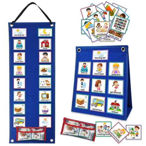 Visual Schedule Chart for Kids Daily Routine Cards Multiple Kids Routine Cards Behavior Tool -Home,School,Chores,Outdoors Series