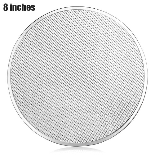 Round Mesh Pizza Screen Baking Thin Crust Tray Mesh Aluminum Wire Pan Pizza Baking Tool, 8 inch