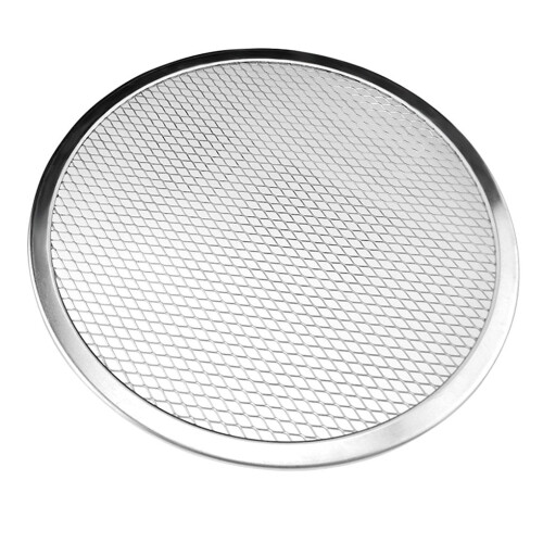 Round Mesh Pizza Screen Baking Thin Crust Tray Mesh Aluminum Wire Pan Pizza Baking Tool, 8 inch 2