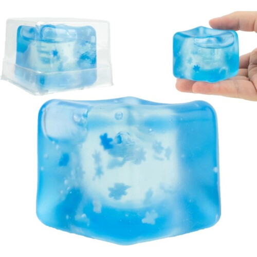 Παιχνίδια Squishies με Παγάκι, Διαφανή Μπλοκ Πάγου TPR με Μότσι και Μπλοκ Πάγου για 1