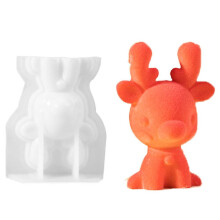 Molde de silicona para chocolate con forma de alce navideño Seebee