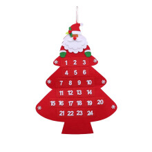 Décorations de Noël à suspendre, feutrine de Noël avec poches, calendrier de l'Avent, grande décoration pour la maison