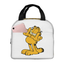 Sac à lunch Garfield, mignon et isotherme, idéal pour les pique-niques et les voyages en plein air.