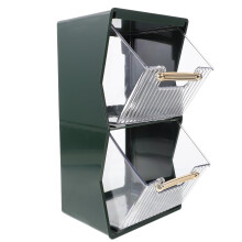Estante de almacenamiento para despensa, organización de cocina, estantes transparentes, organizador de bolsitas de té, hogar, oficina, plástico