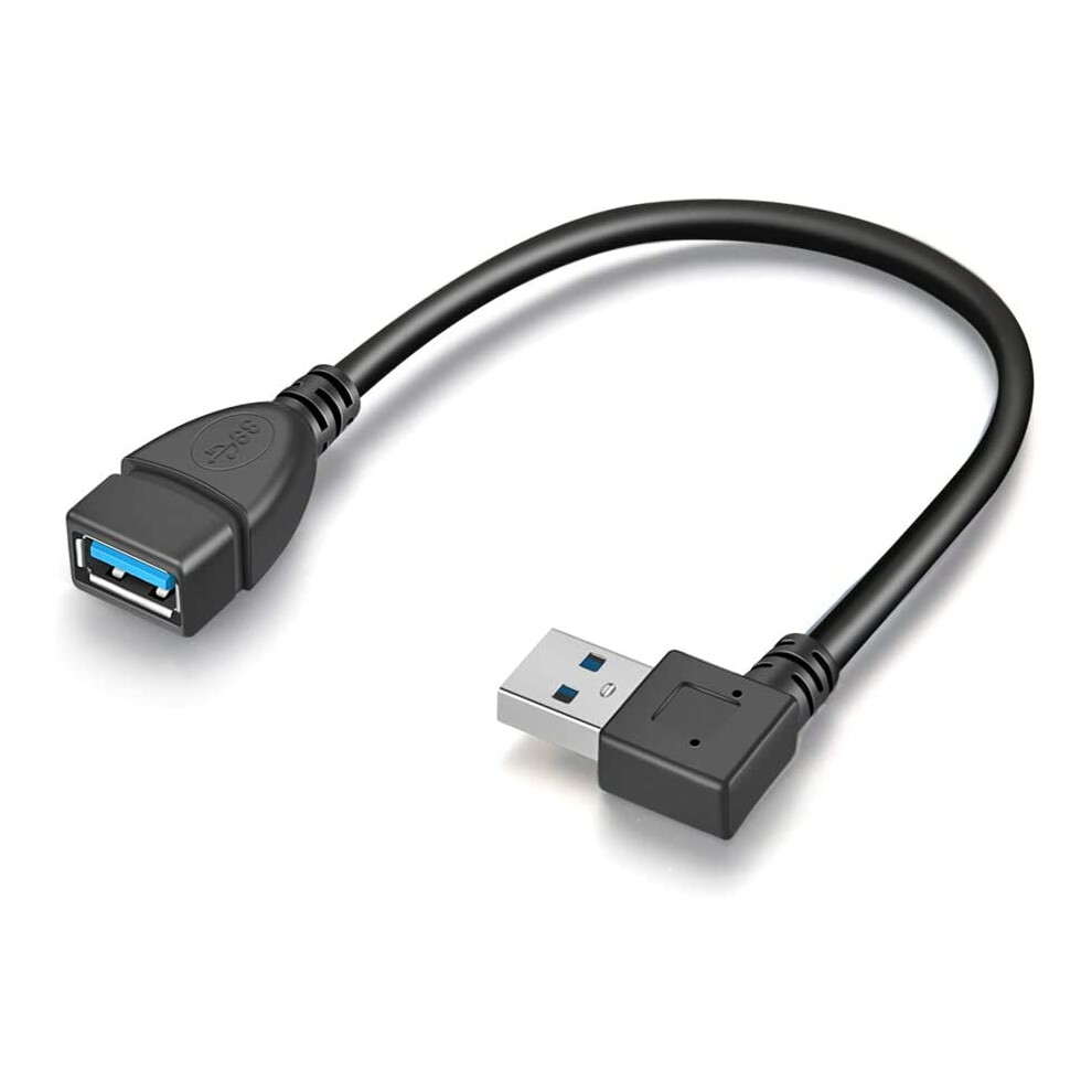 2 Pack Superspeed Usb 3.0 Angle Male To Female Extension Cable Convertor Adapter Extender Cord Left And Right 9071309617627
