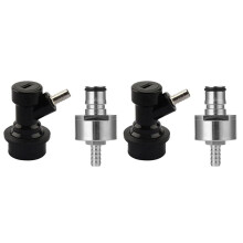 2X Beer Brewing Carbonation Cap with 5/16Inch Barb Lock Disconnect Set,Fit Soda Beer Most of Drink PET Bottles