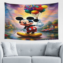 Mickey egér fali gobelin otthoni fali dekoráció fiúknak, lányoknak hálószoba dekoráció nappali 60*40 hüvelyk