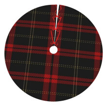 Jupe de sapin de Noël à carreaux, 91 cm (36 pouces), épaisse, idéale pour les fêtes d'hiver et les décorations de Noël rustiques.
