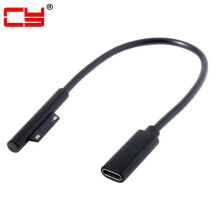 DO Chineál-C USB-C DC15V Baineann go Pro3Pro4Pro5Pro6Book Pro d Cumhachta Síneadh le haghaidh Cábla Oiriúntóra Corda Tiontaire Dubh