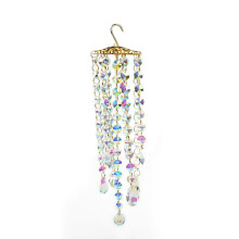 Carillon éolien en cristal coloré JINGDAN avec crochets en S, décoration suspendue pour la maison, le jardin, la terrasse et la pelouse.