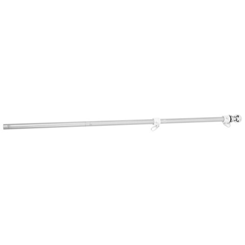 Flaggstang i rustfritt stål, hvitt hode, roterende diagonal innsetting, justerbar aluminiumslegering
