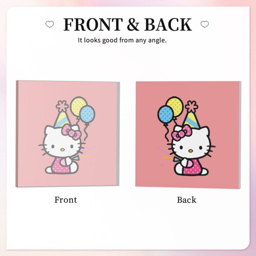 Hello Kitty Ακρυλική Τετράγωνη Πλακέτα με Εμπνευσμένα Αποφθέγματα, Ρομαντικό Δώρο για 1
