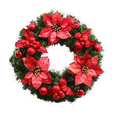Promoção imperdível! Guirlanda de Natal vermelha de 30 cm para porta e quarto, decoração em formato de anel para ambientes internos e externos