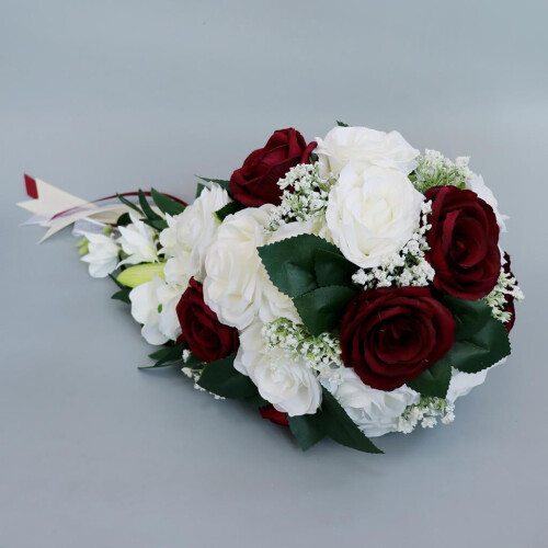 Bryllupsbrud med kunstige blomster, 50x23x30cm 2