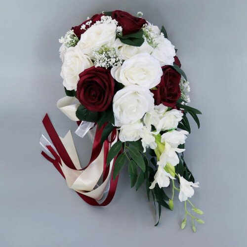 Bryllupsbrud med kunstige blomster, 50x23x30cm 1