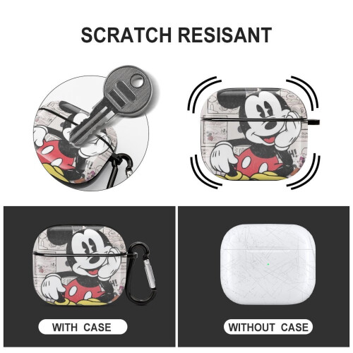Θήκη Mickey Mouse για συμβατότητα με AirPods3, Θήκη AirPod3 για γυναίκες, συμβατή με θήκη 2