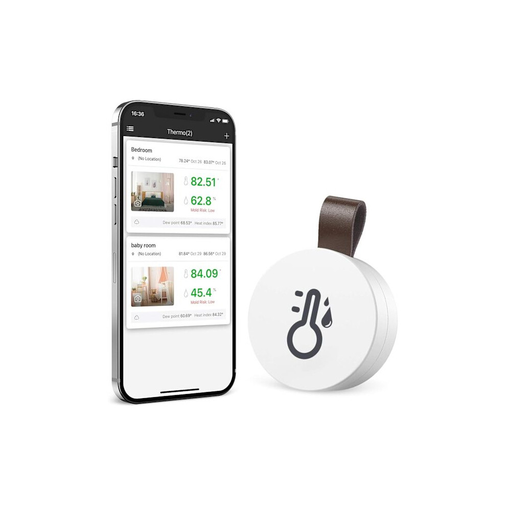 Bluetooth 5.0 Thermometer Hygrometer, Wireless App Control-Xin