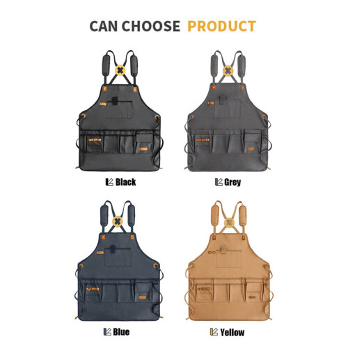 Woodworking Apron Canvas Heavy Duty Unisex Waterproof for Tools Storage 2