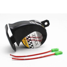 Klaxon pneumatique miniature noir universel 12 V puissant pour la sécurité, homologué E-MARK, compatible avec vélos, camions, scooters, quads et