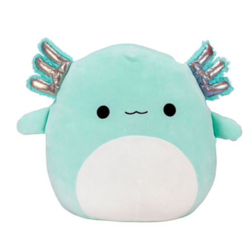 Cuscino Squishmallow da 20-25 cm, peluche, salamandra blu