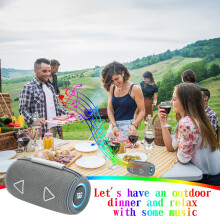 Altavoz Bluetooth portátil Gnobogi con graves extra, inalámbrico y resistente a los golpes, compatible con todos los dispositivos, ideal para la