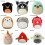 Cuscino Squishmallow da 20-25 cm, peluche, salamandra blu 5