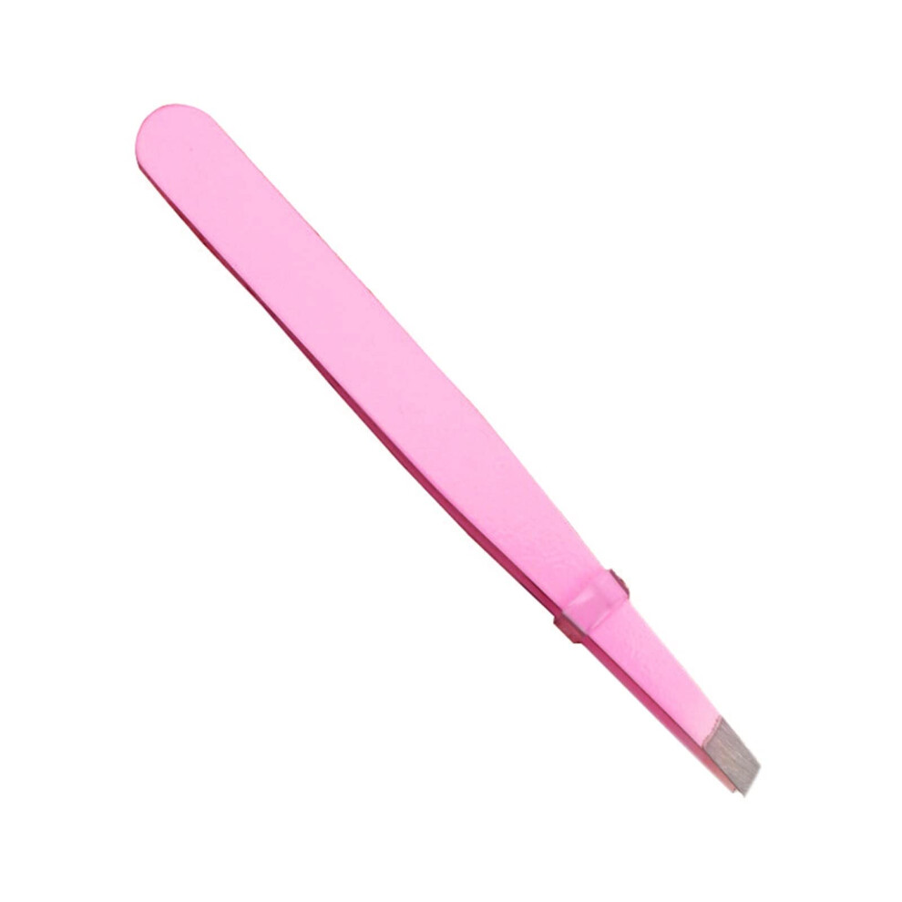 Eyelash Extension Tweezers Stainless Steel Fan Shaped Pink Professional Lash Tool with Precision Tip