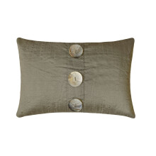 Capa de almofada lombar HomeCentric cinza, madrepérola, pacote com 2 unidades, 30x40 cm, capa retangular de seda, cor sólida - Silk N Pearls