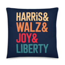 Pernă Harris Walz Waltz2024Supporter Basic, Harris Walz Joy Liberty (22″22″)
