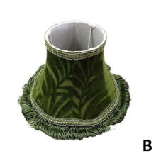 Abat-jour vert élégant avec bordure, abat-jour victorien vintage, abat-jour rétro pour lampe de table, style européen B