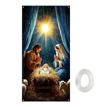 Kerstdeurdecoratie Kerstdeurbekleding Deurhanger Feestdecoratie Deurbekleding Wandtapijt