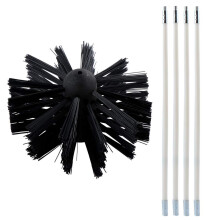 Dryer Vent Cleaning Brush and Chimney Sweep Kit with Flexible Rods for Lint Removal and Efficiency