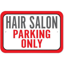 Schild „Nur Parken für Friseursalons“