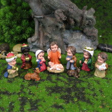 Crèche miniature de 4,8 cm, ornements religieux en résine, ange, cadeau de Noël, décoration intérieure pour enfants, compatible avec les thèmes