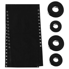 Tela de repuesto WSYW para tumbonas de playa, patio y reclinables, con 4 cordones, color negro.
