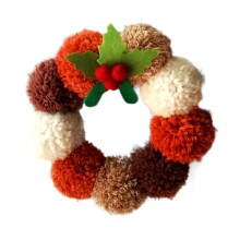 Guirlandas de Natal Giyblacko, Guirlanda de Pompons de Lã para Decoração de Natal, Decorações para Escadas, Portas, Janelas, Carros, Enfeites