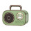 Caixa de Som Bluetooth Portátil Txmfgh com Microfone - Design Retrô, Som Estéreo 360, Luzes LED, Compatível com Karaokê e Discursos 2