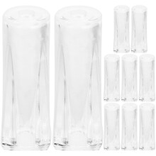 Yuanmiaoke10pcs Poignées de baguette pour stores verticaux Poignée de rechange pour baguette de store Poignée d'extrémité de baguette