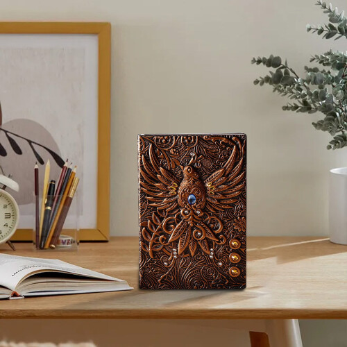 Σειρά εργαλείων XIUH A5 (5,5" x 8,3") ανάγλυφο δερμάτινο ημερολόγιο vintage, σημειωματάριο 2