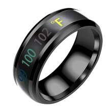 Haust1Pc Modering Schmuck Intelligente Temperaturanzeige Partnerring (Nr. 9)