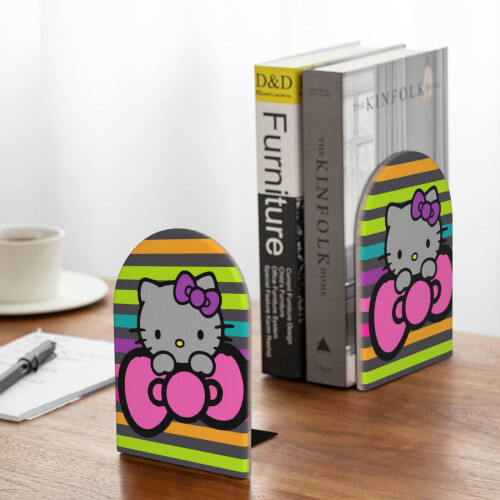 2 πακέτα βιβλιοστάτες Hello Kitty χαριτωμένο πώμα βιβλίου κινουμένων σχεδίων βαρέως 2
