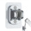 SelfAdhesive Adjustable Shower Head Holder with 45 Angle Wall Mounted No Drill Bracket Silver 1