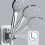 SelfAdhesive Adjustable Shower Head Holder with 45 Angle Wall Mounted No Drill Bracket Silver 4
