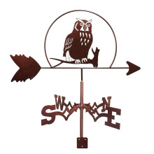 Stainless Steel Owl Weather Vane with Smooth 360 Rotation, RustResistant Outdoor Wind Direction Indicator Ref: 9853