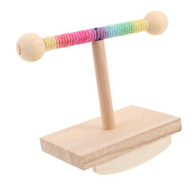 Parrot Perch Wooden Bird Play Stand with Swing for Cage Budgies Cockatiels Easy Install
