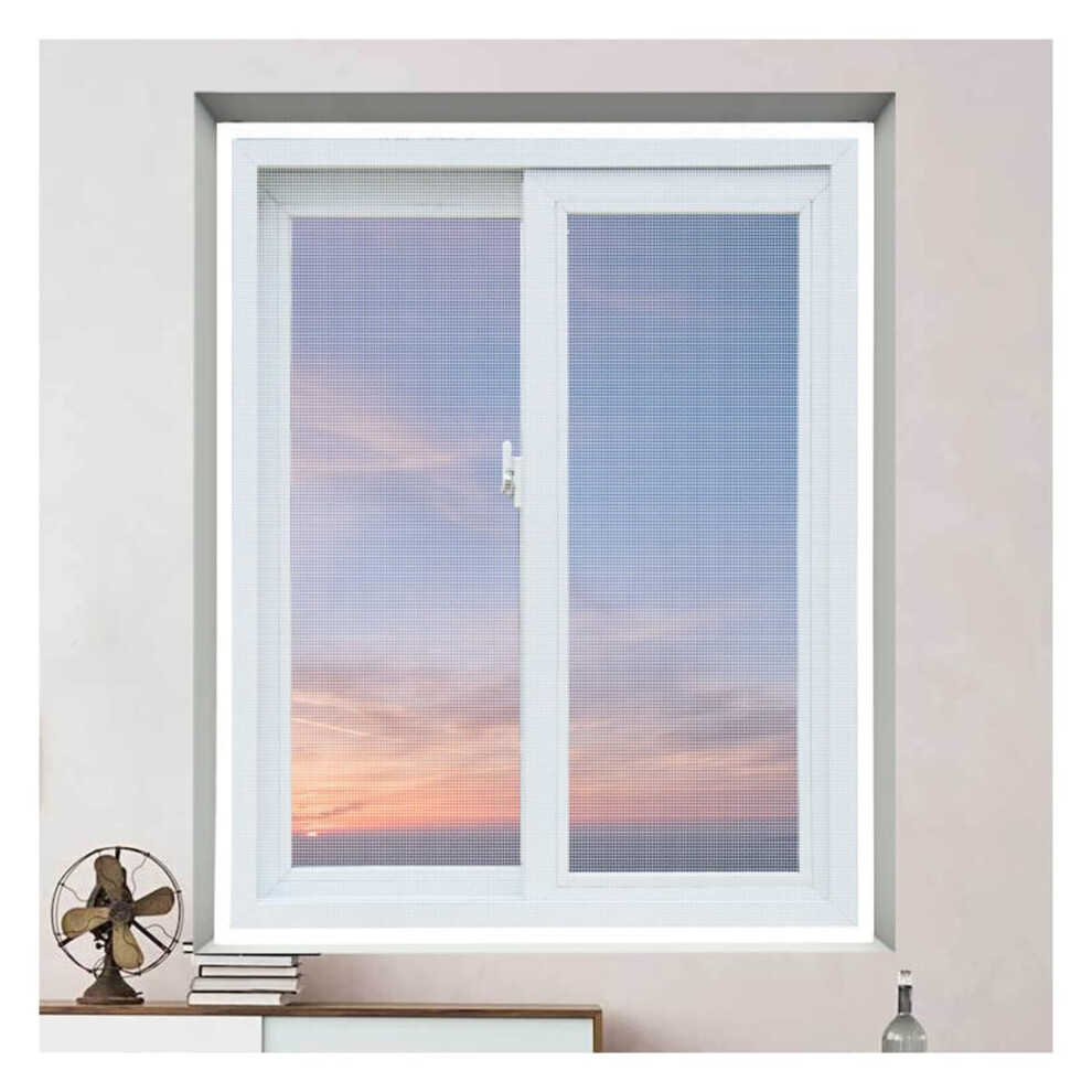 Diy Fiberglass Window Screen Mesh With Invisible Design And Adhesive, 59X51 Inch White 9053599367499