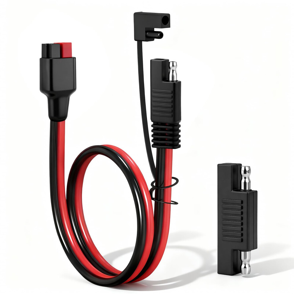 14Awg Sae Extension Cable With Powerpole And Polarity Reverse Adapter For Solar Panel 2Ft 9113335999824