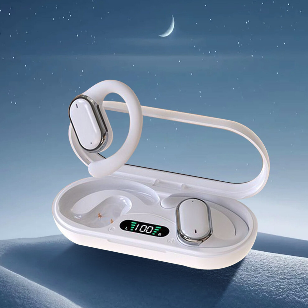 Jacenvly 2024 New Earphones, Bluetooth 5.3 Earhook, High Sound Quality, Comfortable Fitness, Long Battery, Smart Display, Private Mode 9395123829043