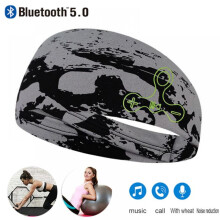 Prettyui 2-in-1 draadloze Bluetooth sporthoofdband met ingebouwde microfoon, wasbaar, geschikt voor sporten, hardlopen en yoga.